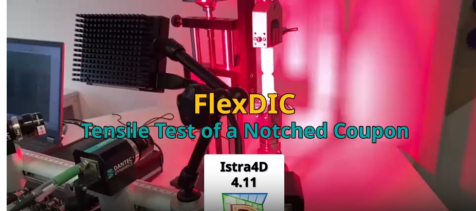 使用3相机FlexDIC系统对试样进行拉伸测试（记录程